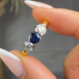 "Rovalisa" 0.45 Carat Round Cut Natural Diamond Trilogy Engagement Ring MSR532