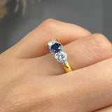 "Rovalisa" 0.45 Carat Round Cut Natural Diamond Trilogy Engagement Ring MSR532