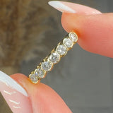 "Rovelle" 0.51 Carat Round Cut Natural Diamond Half Eternity Ring MDR4022
