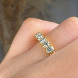 "Rovelle" 0.51 Carat Round Cut Natural Diamond Half Eternity Ring MDR4022