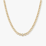 Rubover Set Diamond Tennis Necklace