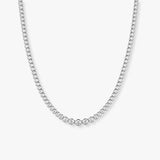 Rubover Set Diamond Tennis Necklace