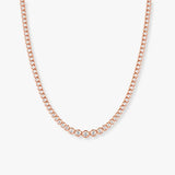 Rubover Set Diamond Tennis Necklace