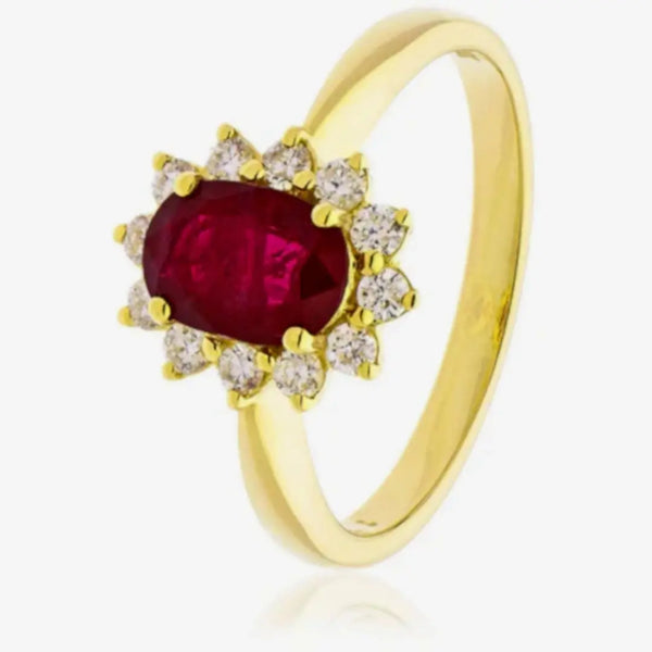 Ruby Cluster Ring HEERA DIAMONDS