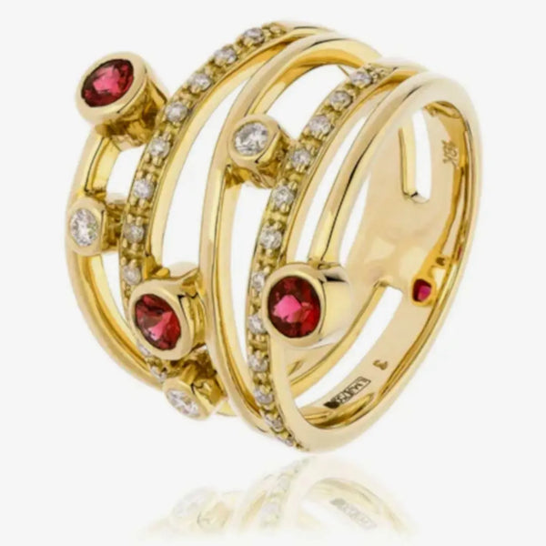 Ruby and Diamond Cocktail Ring HEERA DIAMONDS