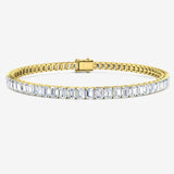 Round Cut 9.75 Carat Diamond Line Fancy Bracelet
