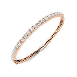 Round Cut 1.5 Carat Platinum Diamond Eternity Bangle