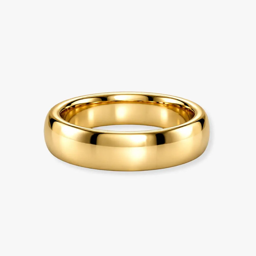 SOFT COURT POLISHED WEDDING RING IN 5MM WIDTH