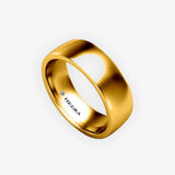 SOFT COURT POLISHED WEDDING RING IN 6MM WIDTH