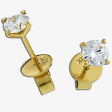 Sabina ROUND BRILLIANT DIAMOND FOUR CLAW SOLITAIRE STUD EARRING HEERA DIAMONDS