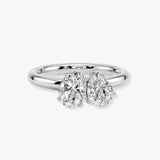 "Sara" 1.75 Carat Toi Et Moi Platinum Engagement Ring SS2S05