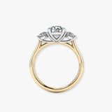 "Senira" 0.7 Carat Round Cut Trilogy Natural Diamond Engagement Ring HR1946