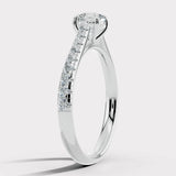 "Sia" 1 carat Round Brilliant Cut Diamond Micro Set Diamond Shoulder Engagement Ring DSRB39