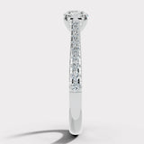 "Sia" 1 carat Round Brilliant Cut Diamond Micro Set Diamond Shoulder Engagement Ring DSRB39