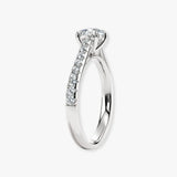 "Sia" 1 carat Round Brilliant Cut Diamond Micro Set Diamond Shoulder Engagement Ring DSRB39
