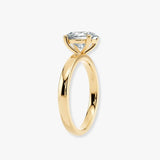 "Silvy" 4 Carat Solitaire Oval Cut Diamond 18K Yellow Gold Engagement Ring