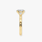 "Silvy" 4 Carat Solitaire Oval Cut Diamond 18K Yellow Gold Engagement Ring