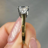 "Skyline" Carat Asscher Cut Trilogy Three Stone Engagement Ring HLM4 HEERA DIAMONDS