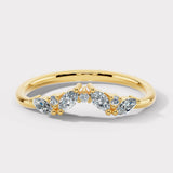 "Sofi" Foliage Marquise and Round Brilliant Cut 0.25ct Diamond Eternity Ring ET60
