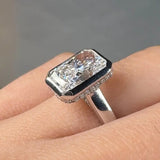 "Soho" 2.03 Carat Emerald Cut Solitaire Engagement Ring HLR550 HEERA DIAMONDS
