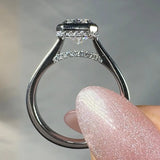 "Soho" 3.5 Carat Radiant Cut Solitaire Engagement Ring HLR550 HEERA DIAMONDS