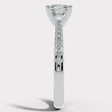 "Solace" 2.50 Carat Round Brilliant Cut Diamond Shoulders Platinum Engagement Ring HEERA DIAMONDS