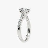 "Solace" 2.50 Carat Round Brilliant Cut Diamond Shoulders Platinum Engagement Ring