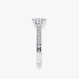"Solace" 2.50 Carat Round Brilliant Cut Diamond Shoulders Platinum Engagement Ring