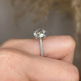 "Solace" 2.50 Carat Round Brilliant Cut Diamond Shoulders Platinum Engagement Ring - HEERA DIAMONDS