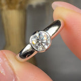 Round Cut Natural Engagement Ring