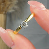 "Solvique" 0.20 Carat Round Cut Natural Diamond Solitaire Engagement Ring MDR969