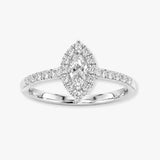 "Sorin" 0.73 Carat Marquise Cut Lab Grown Diamond Shoulder Engagement Ring HM2031