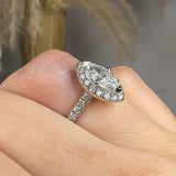 "Sorin" 0.73 Carat Marquise Cut Lab Grown Diamond Shoulder Engagement Ring HM2031