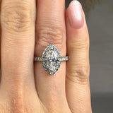 "Sorin" 0.73 Carat Marquise Cut Lab Grown Diamond Shoulder Engagement Ring HM2031