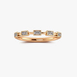 Sparkling Five 0.25 Carat Baguette Cut Diamond Wedding Band BBG300