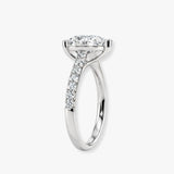 "Starry" 5 Carat Pear Shape Diamond Shoulder Engagement Ring
