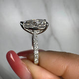 "Starry" 5 Carat Pear Shape Diamond Shoulder Engagement Ring HEERA DIAMONDS