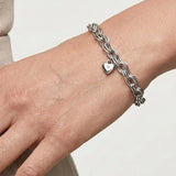 Statement Silver Charm Bracelet