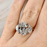"Sunshine" Oval Cut 2 Carat Trilogy Platinum Engagement Ring HEERA DIAMONDS