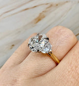 "Sunshine" Oval Cut 2 Carat Trilogy Platinum Engagement Ring HEERA DIAMONDS