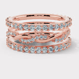 "Suri" 1.10ct Micro Set Diamond Triple Stack Half Eternity Ring ET38