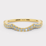 "Suvi" Wave Shaped Micro Set 0.30ct Diamond Eternity Ring ET53