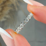 "Sylvora" 0.40 Carat Round Cut Natural Diamond Half Eternity Ring MDR4491