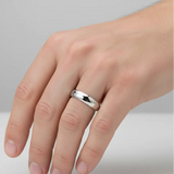 TRADITIONAL COURT POLISHED WEDDING RING IN 4MM WIDTH