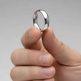 TRADITIONAL COURT POLISHED WEDDING RING IN 4MM WIDTH