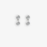 Tender White Topaz Earrings - Double Drop Hot Diamonds