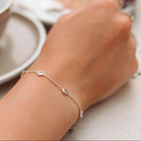 Tender White Topaz Intermittent Bracelet Hot Diamonds