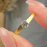 "Thalora" 0.25 Carat  Round Cut Natural Diamond Solitaire Engagement Ring MDR1577