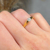"Thalora" 0.25 Carat  Round Cut Natural Diamond Solitaire Engagement Ring MDR1577