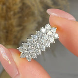 "Tressia" 0.96 Carat Round Cut Natural Bespoke Diamond Half Eternity Ring MDR4542